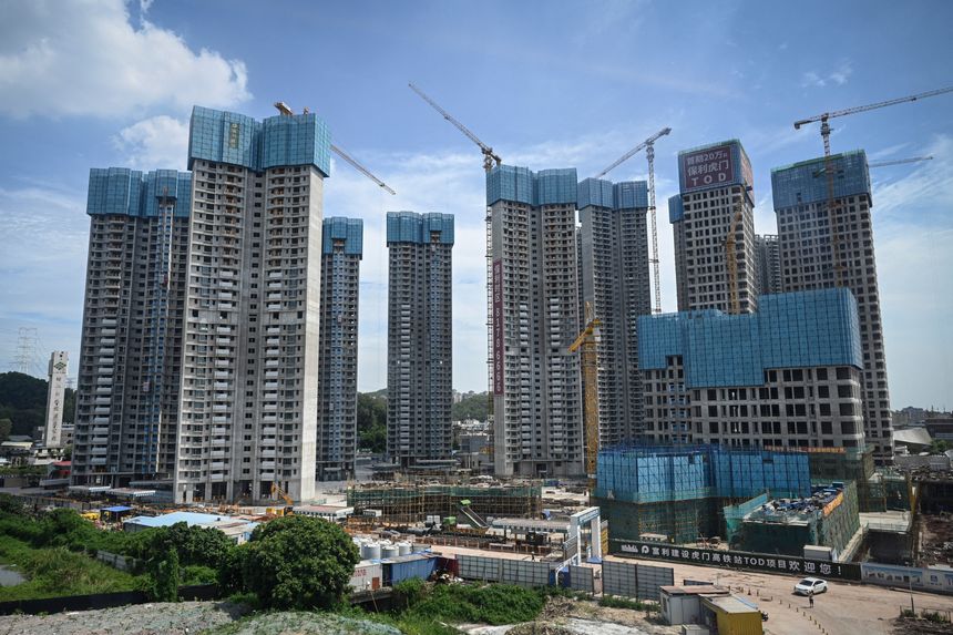 中国房地产业正遭受销售和投资下滑之苦。图片来源：Jade Gao/Agence France-Presse/Getty Images